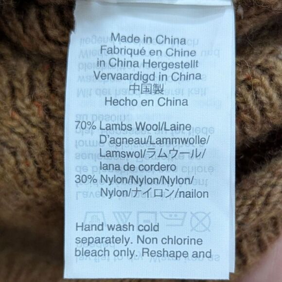 J. Crew Mercantile MEDIUM Brown Donegal Sweater Coat Cardigan Style K4757 - Picture 7 of 8